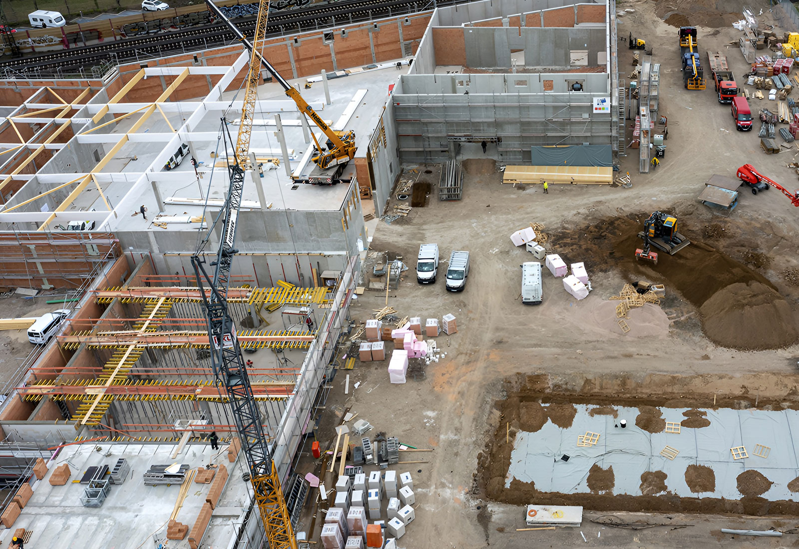 Eine Baustelle von oben