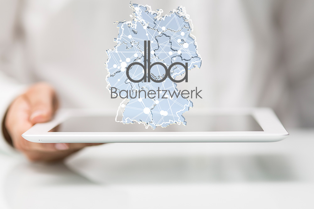 Das dba Baunetzwerk besteht aus vielen Bauexperten. Eine Karte von Deutschland zeigt viele Standorte der Partner am Bau.