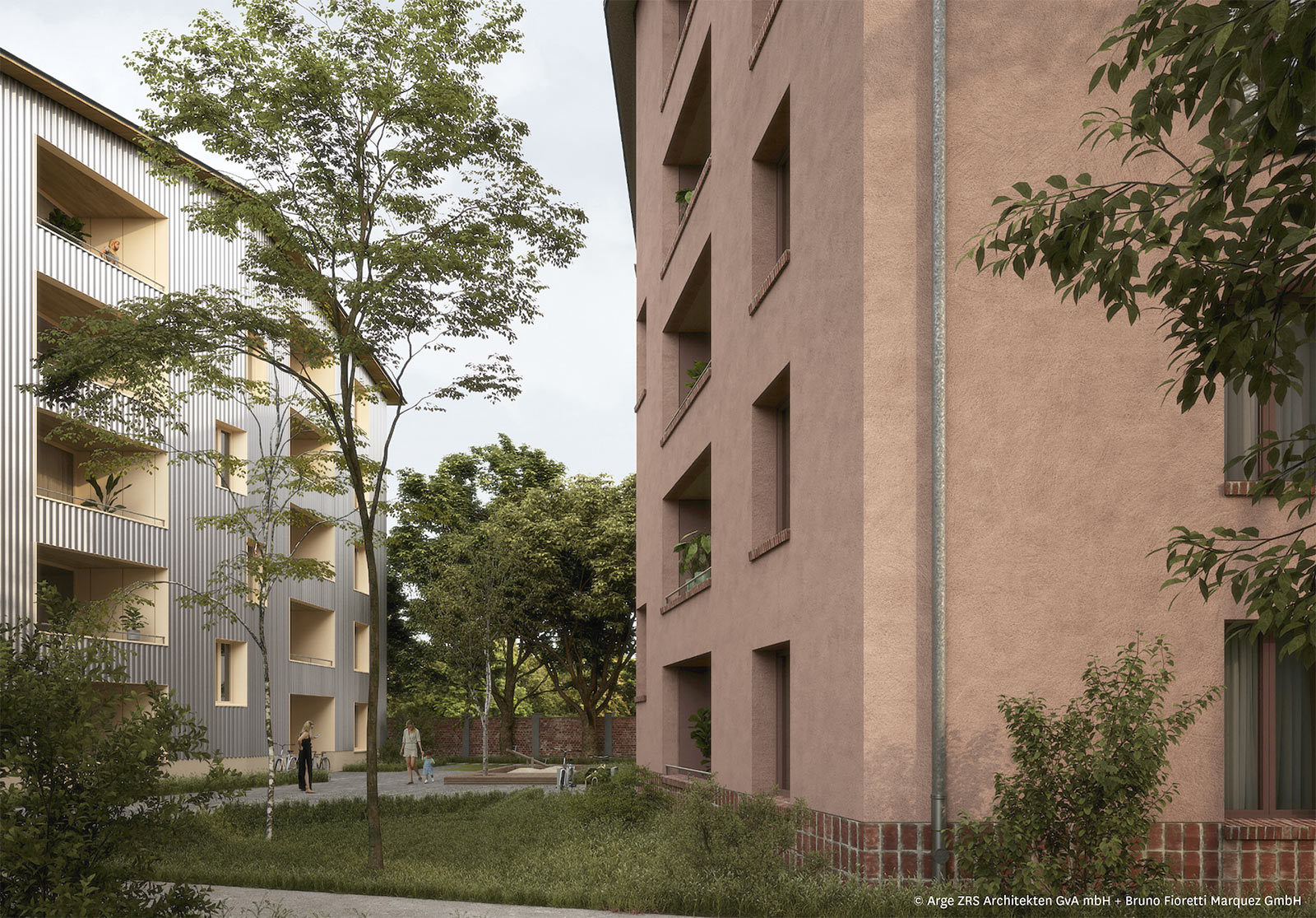 So soll der Neubau aus Holz, Ziegel und Lehm in Alt-Britz 107 / 107A (Berlin) aussehen