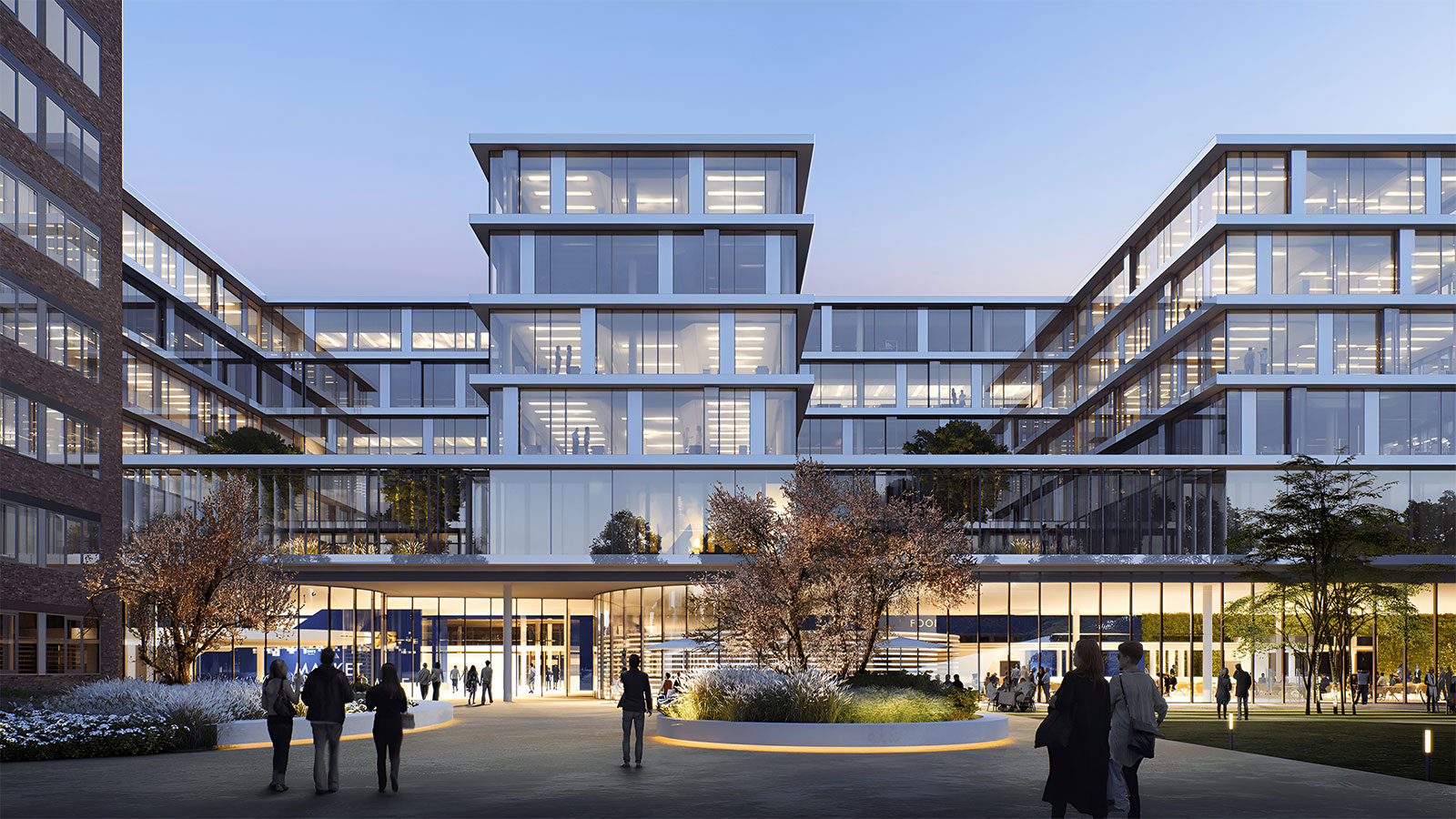 Visualisierung des Neubaus Beiersdorf AG Headquarters in Hamburg.