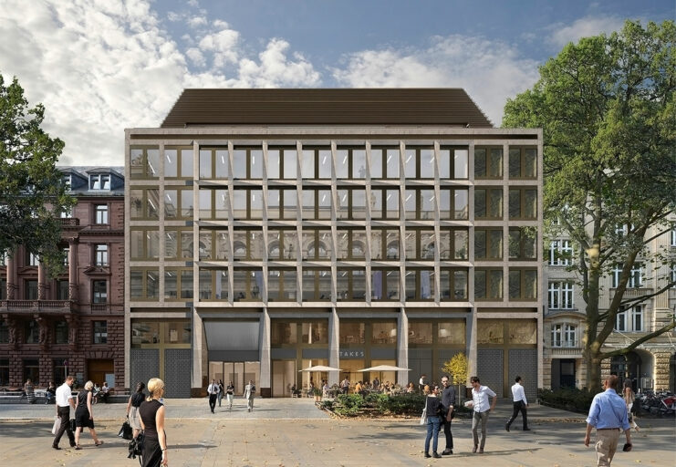 Visualisierung des neubaus Biebergasse / Börsenplatz Frankfurt.