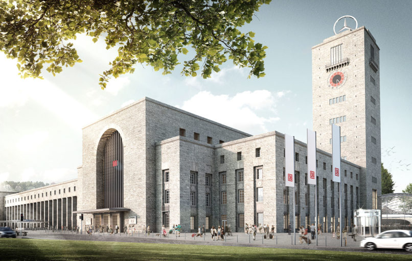 Visualisierung vom Bonatzbau am Hauptbahnhof Stuttgart nach der Modernisierung