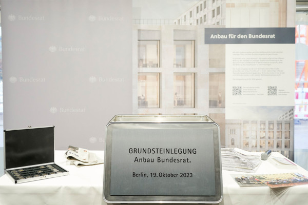 Zeitkapsel des Anbaus für das Bundesratsgebäude.