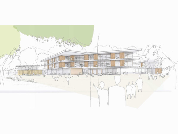 Visualisierung des neuen Bildungscampus Sodenmatt in Bremen