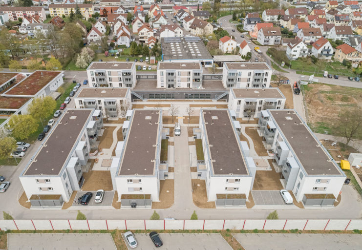 Foto des neubaus der EWB in der Alleenstraße Esslingen