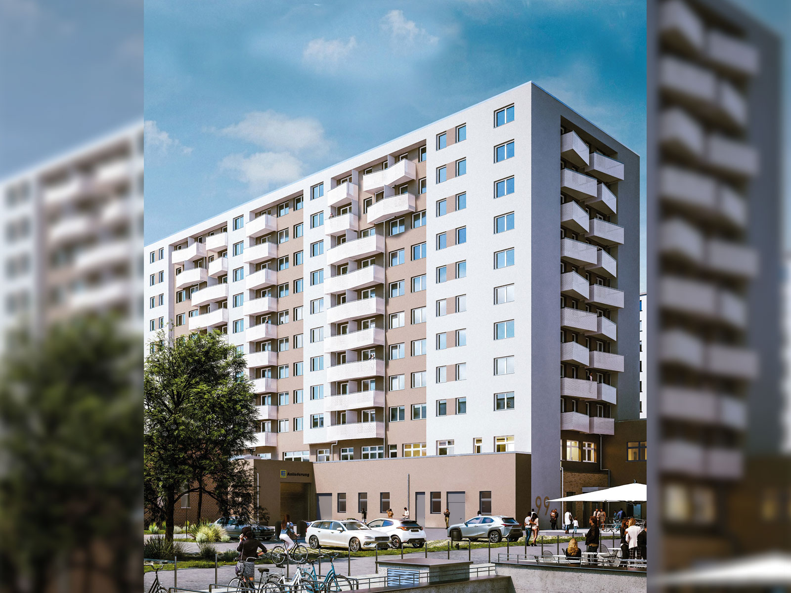 Visualisierung des Neubaus an der Falkenberger Chaussee in Berlin-Lichtenberg