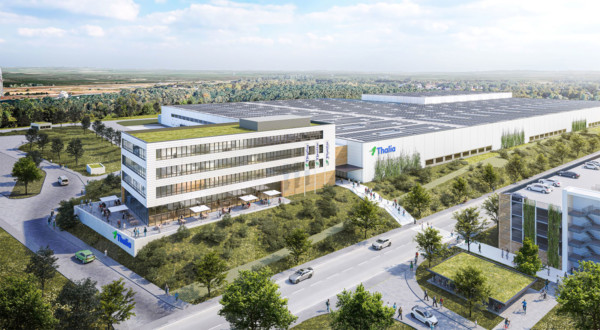 Visualisierung: Der geplante Thalia Hub im Gewerbegebiet gate.ruhr in Marl