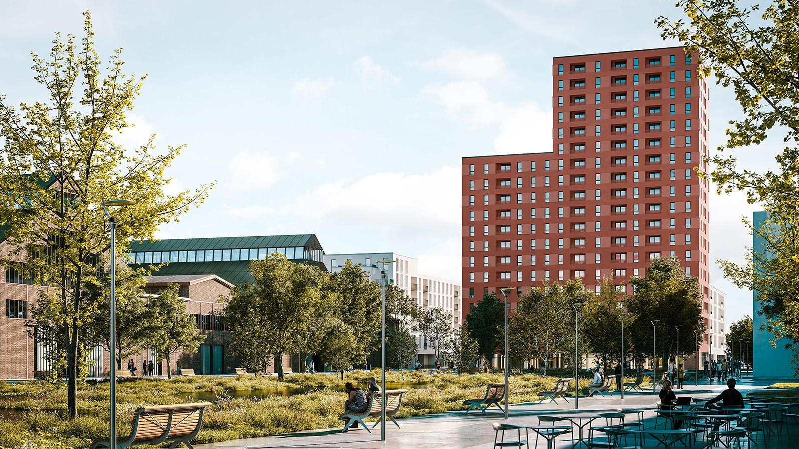 Visualisierung des Quartiers Neues Gartenfeld in Berlin Spandau