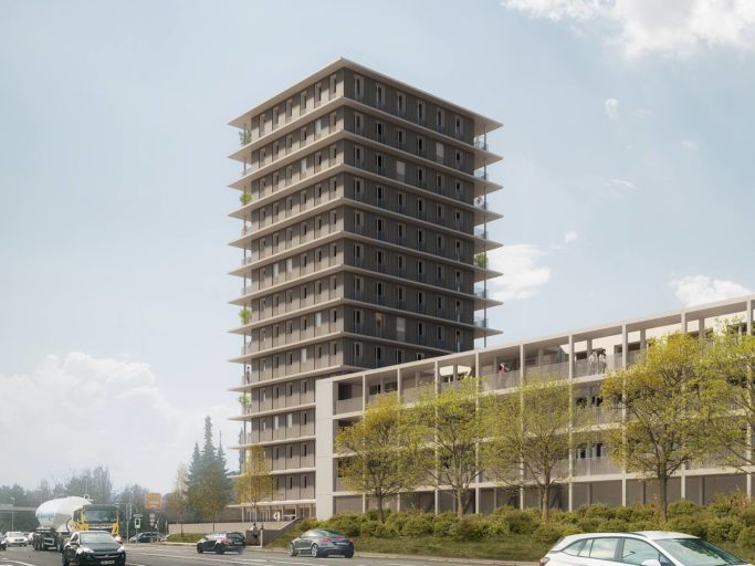 Holz-Hybrid-Hochhaus Carl in Pforzheim
