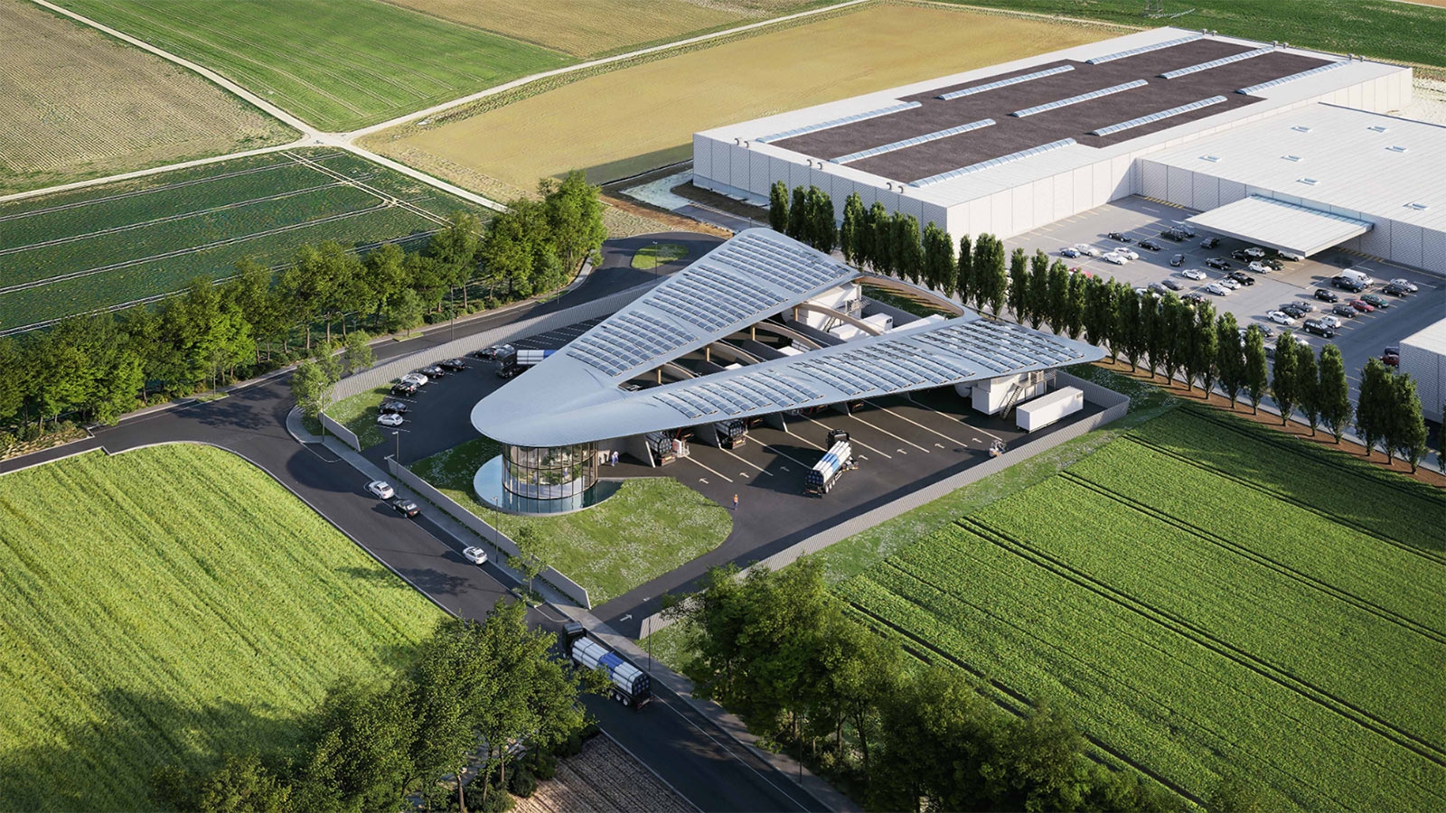 Visualisierung des H2-Hub von Infener in Villingen-Schwenningen