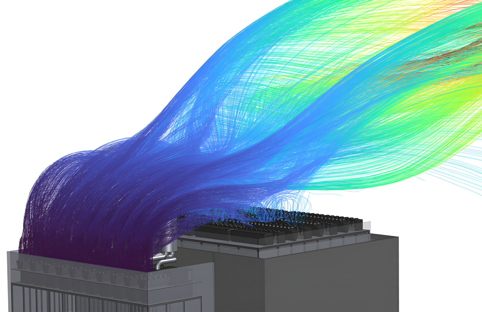Visualisierung der Verteilung eines Lüftungssystems