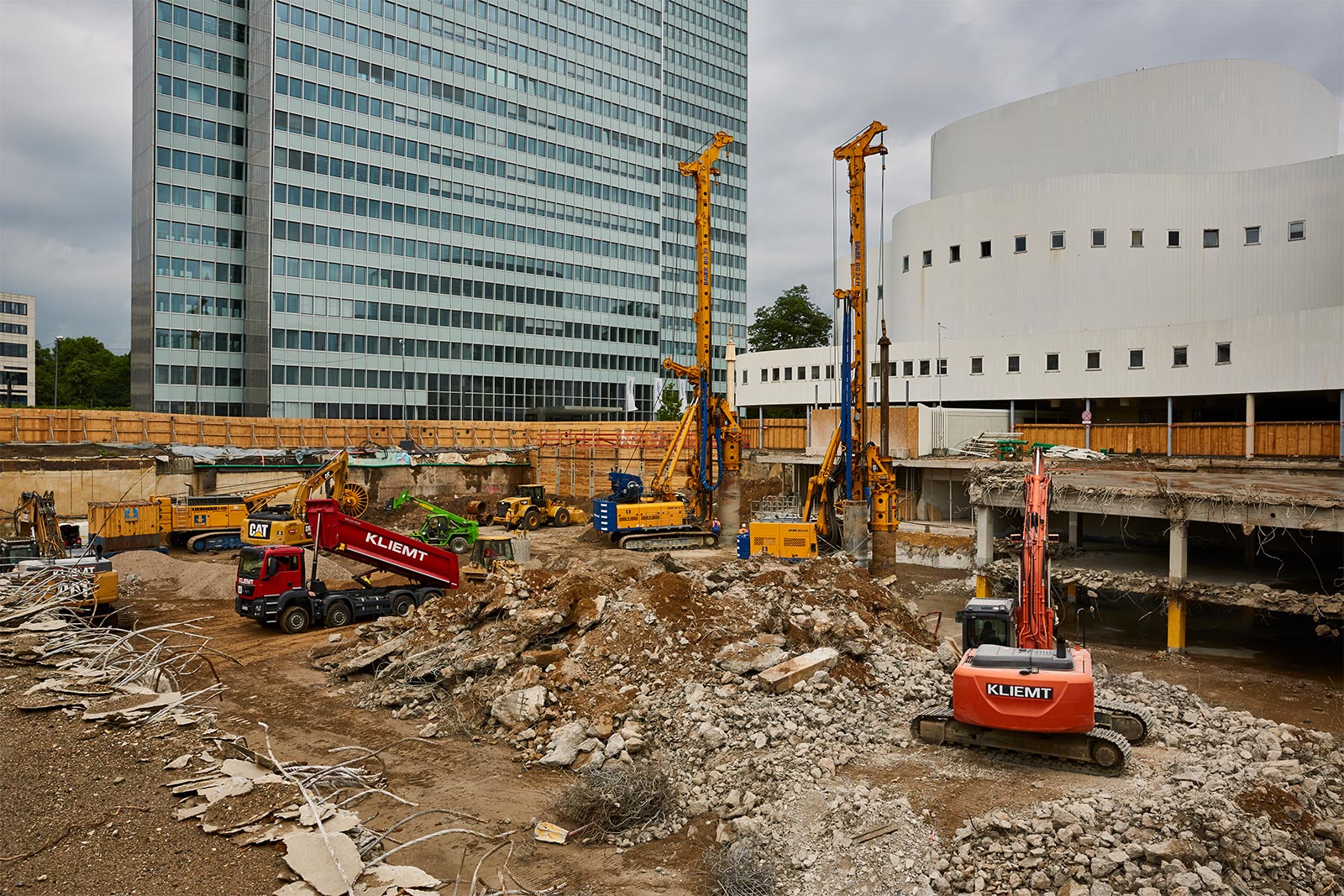 Baustellenbild während den Arbeiten der Gerhard Kliemt GmbH & Co. KG