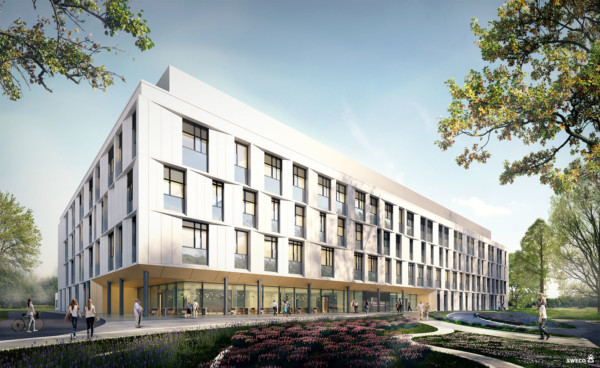 Visu des Bauprojekts: Teilneubau GEH II des KRH Gehrden