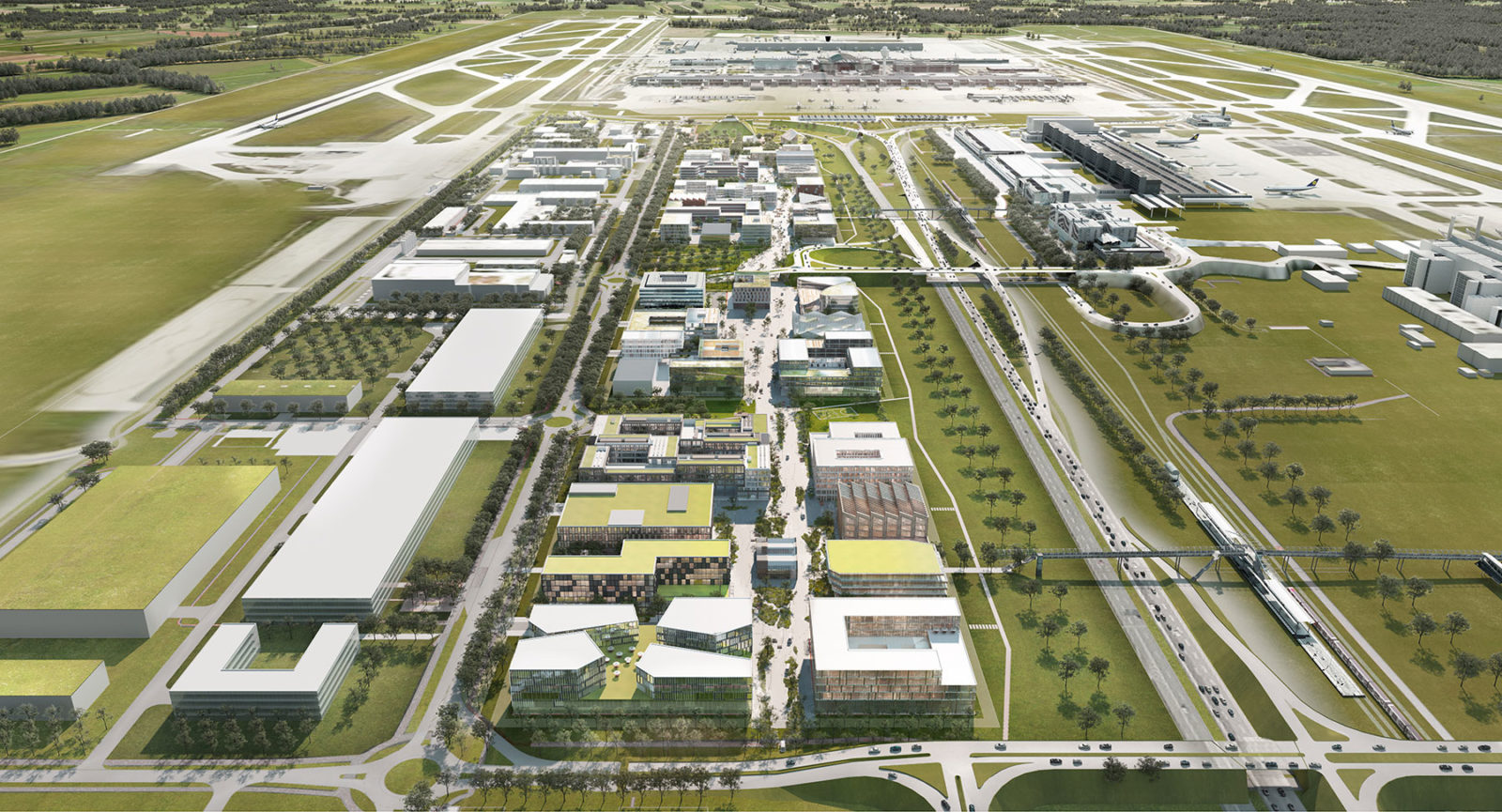 Visualisierung des LabCampus im Flughafen München.
