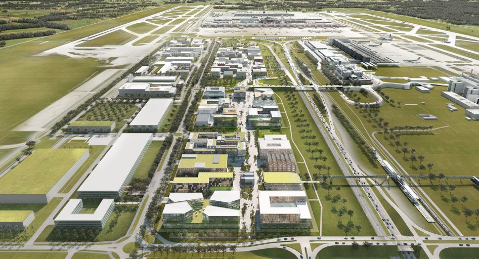 Visualisierung des LabCampus im Flughafen München.