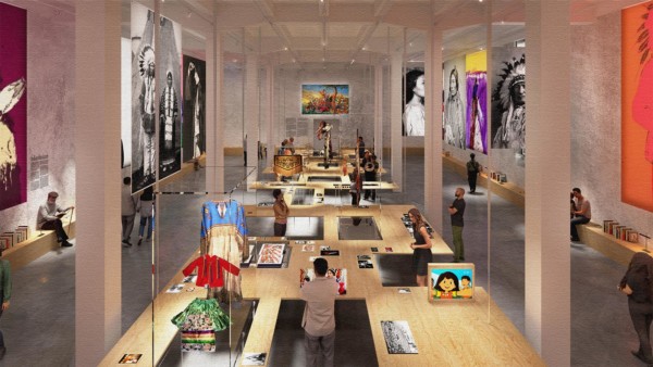 Visualisierung eines Ausstellungssaals im modernisierten MARKK Hamburg