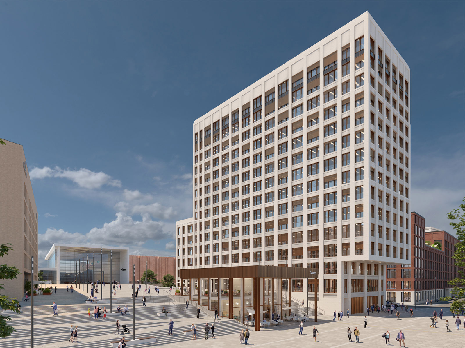 Foto vom Bürogebäude Centraal der MesseCity Köln.