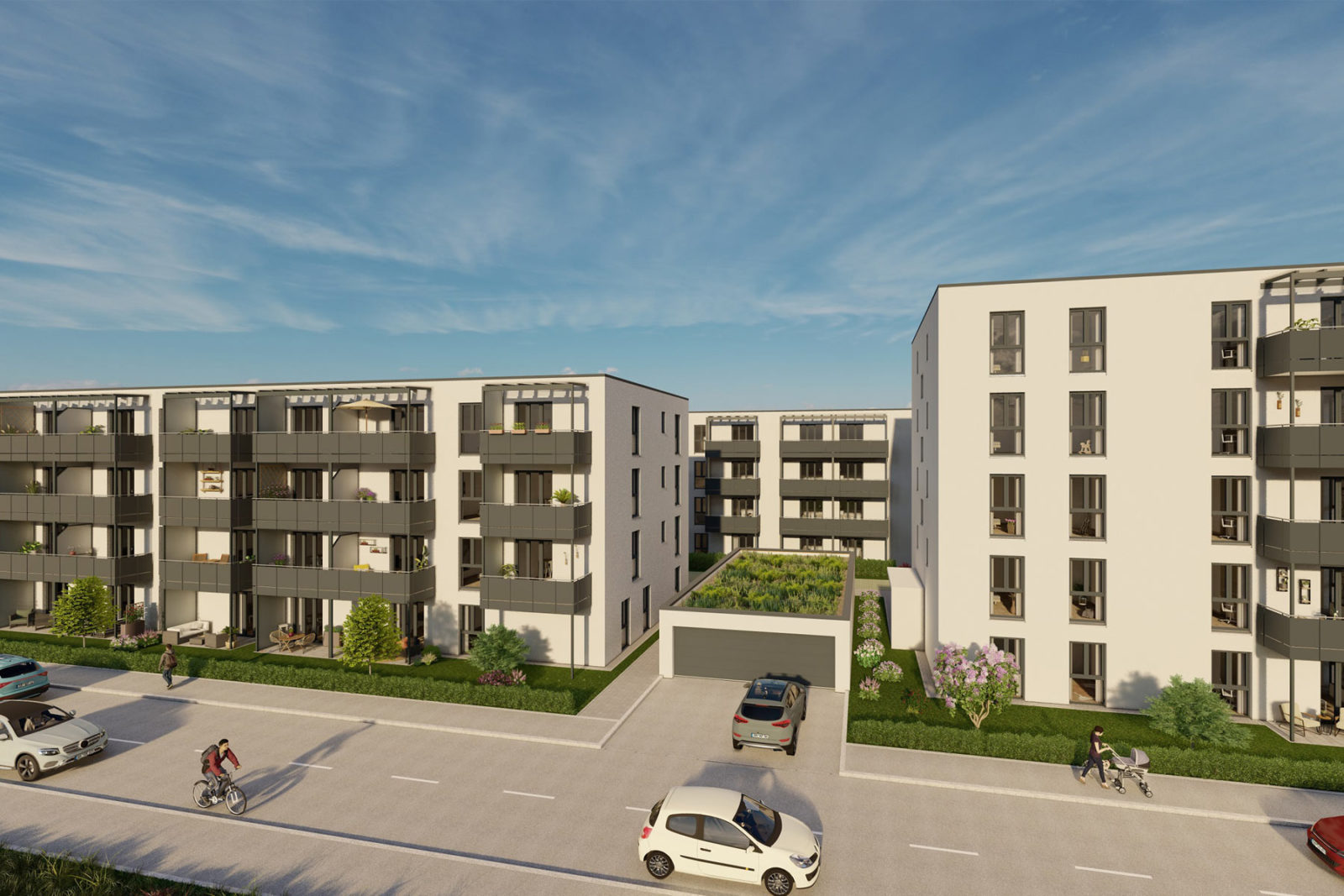 Eine Visualisierung des Neubaus in Straubing "An der Schlesischen Straße".