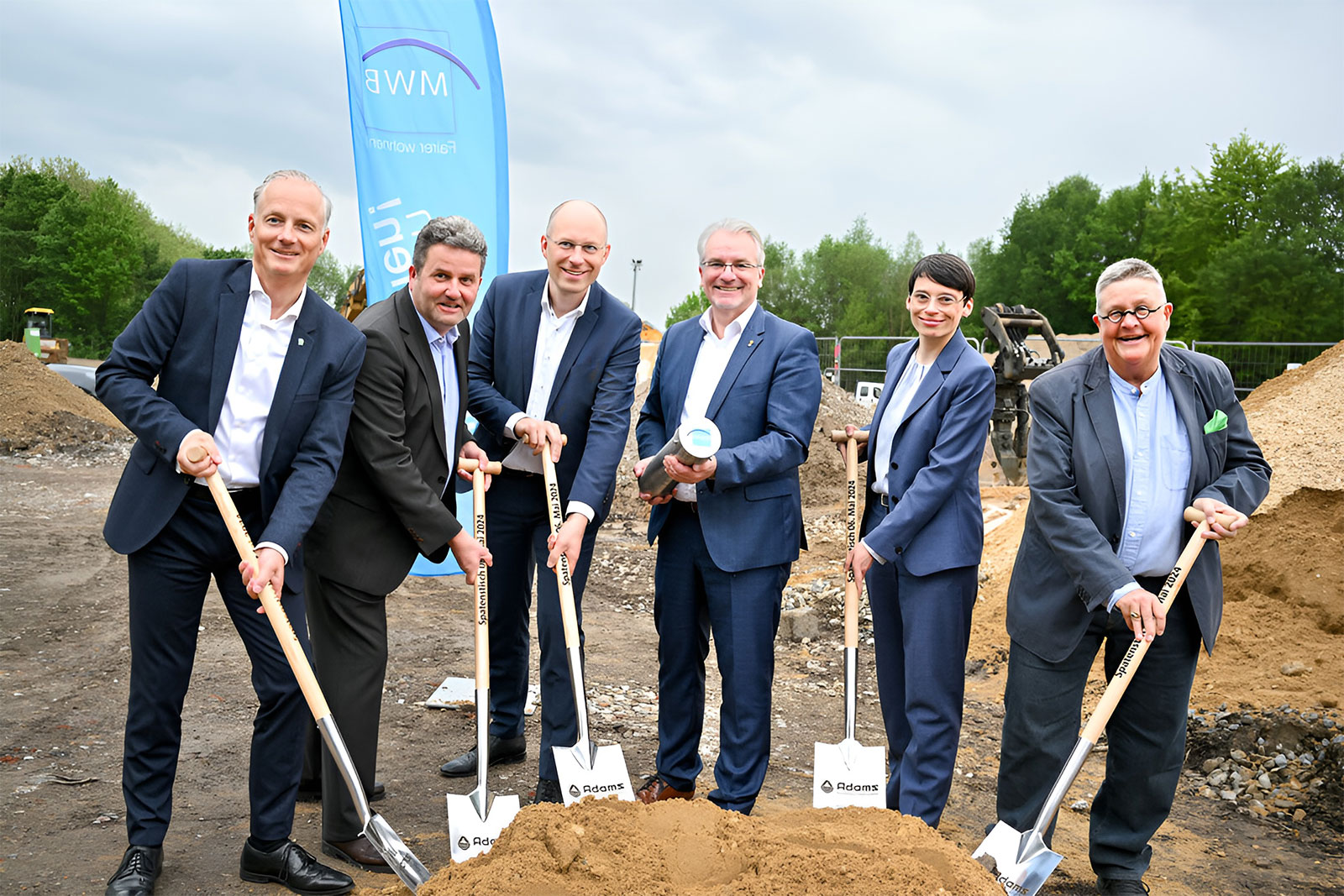 Grundsteinlegung: MWB Neubauprojekt in der zeppelinstraße in Mülheim an der Ruhr.