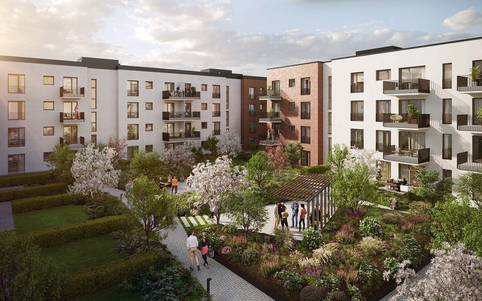 Visualisierung des neuen Quartiers Neue Welt Neu-Isenburg.