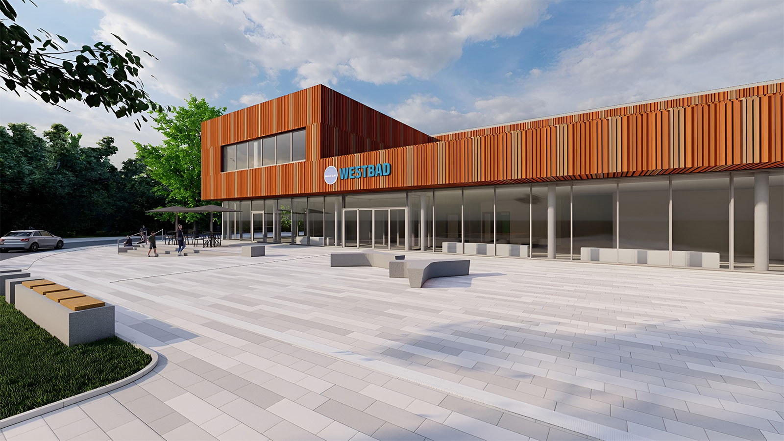 Visualisierung Außenbereich: Neues Westbad Bremen