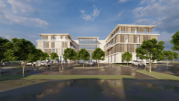 Visualisierung: Rehazentrum in Wernigerode, welches die alte Kinderklinik ersetzen wird.
