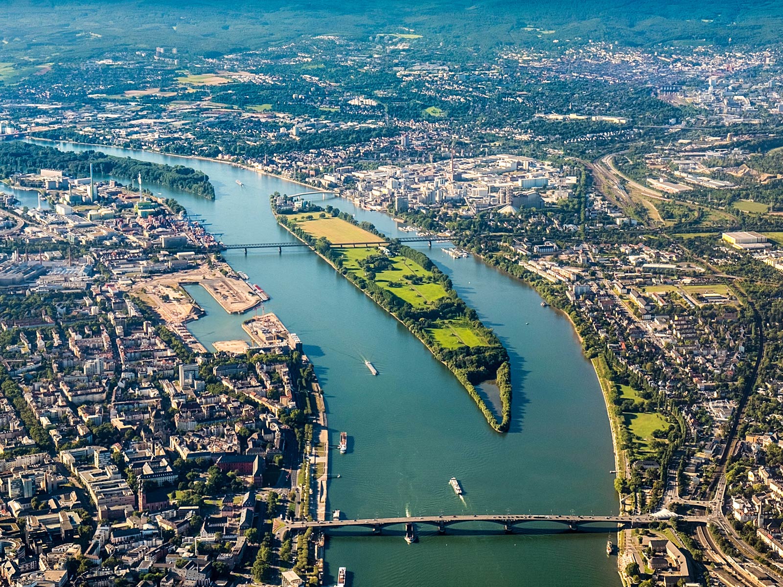 Luftaufnahme von Mainz