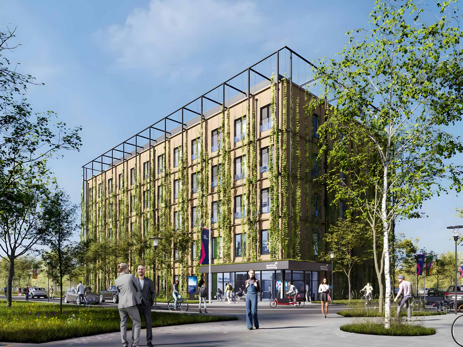 Visualisierung des tecHHub Hamburg
