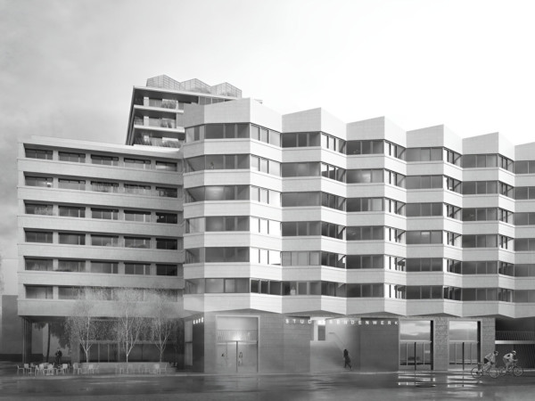 Visualisierung von The Tide, Baufeld 115, in der Hamburger HafenCity.