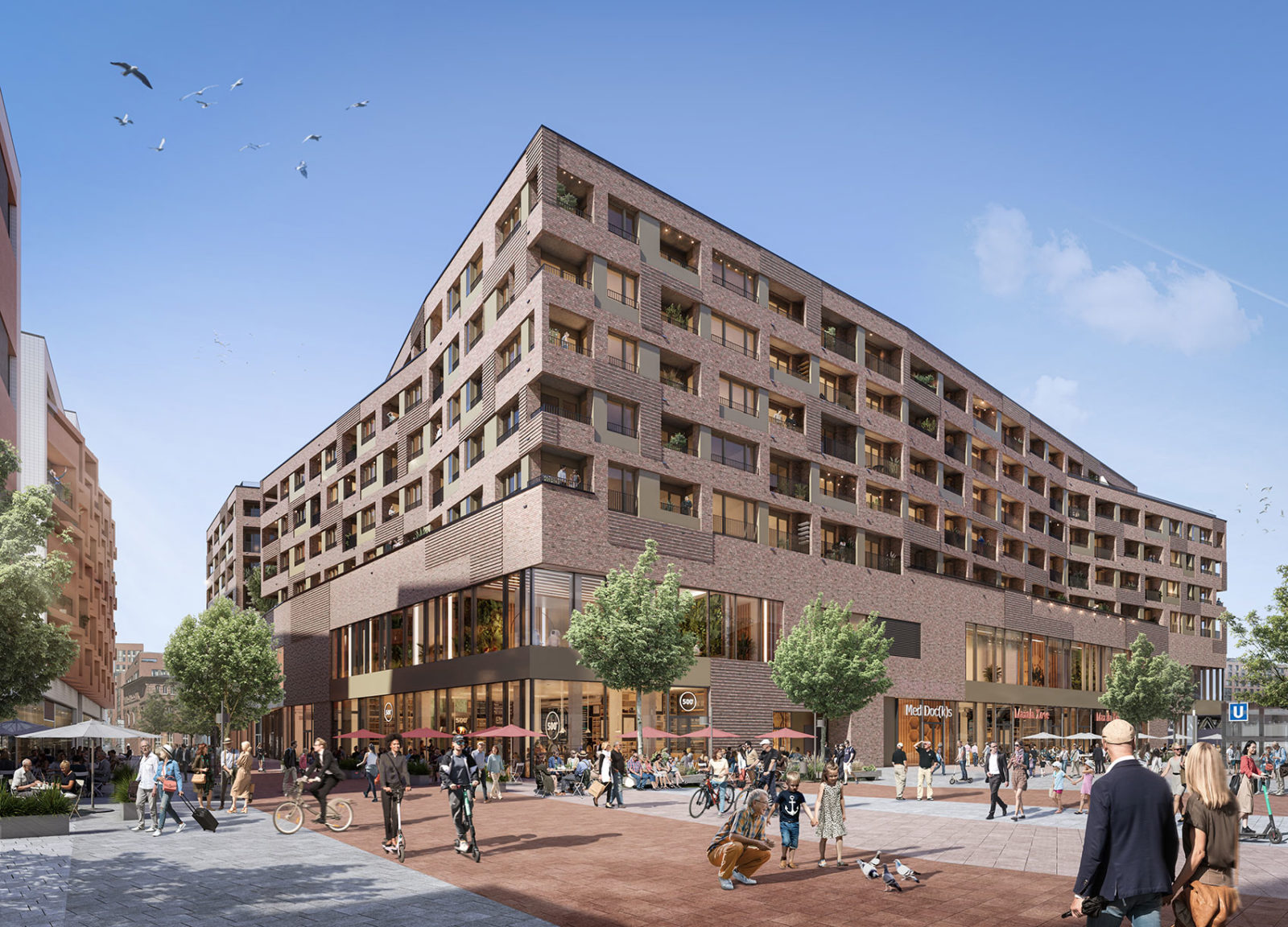 Visualisierung des Bauprojekts VILVIF in Hamburg.