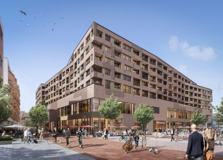 Visualisierung des Bauprojekts VILVIF in Hamburg.