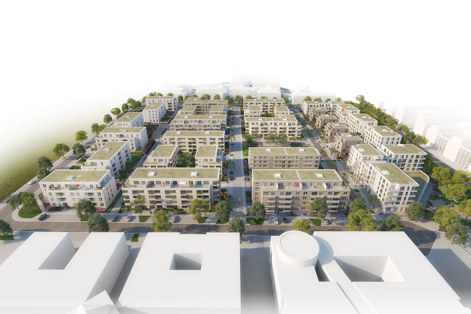 Visualisierung des neuen Südcampus Bad Homburg