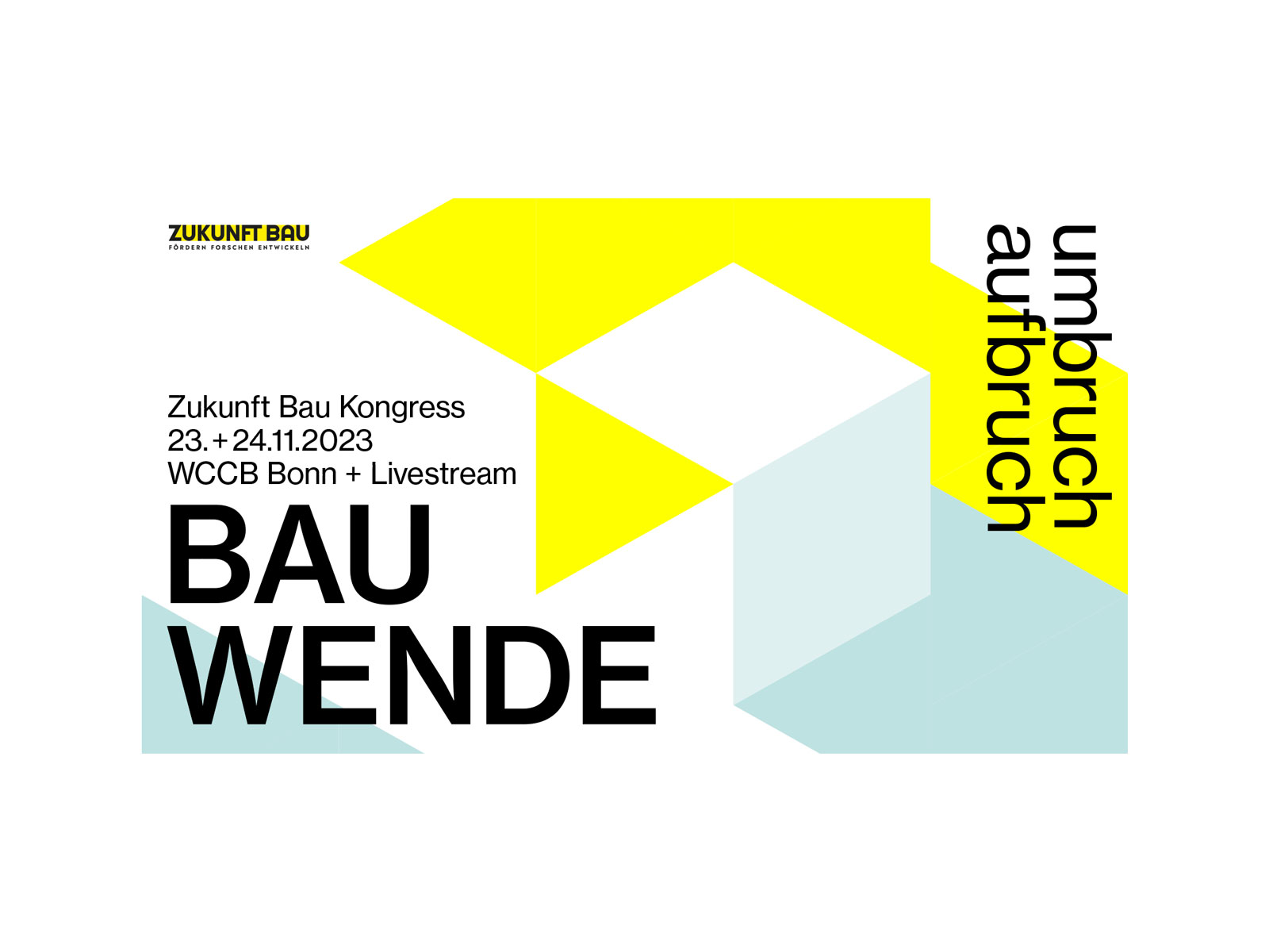 Keyvisualisierung Zukunft Bau Kongress 2023 in Bonn